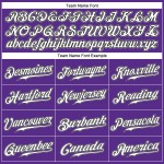 Schwarz Baseball Lila Nadelstreifen Weiß-Grau Jersey Custom Authentic