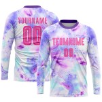 Rosa-Lila Tie Dye Jersey Fußball Uniform Sublimation Custom