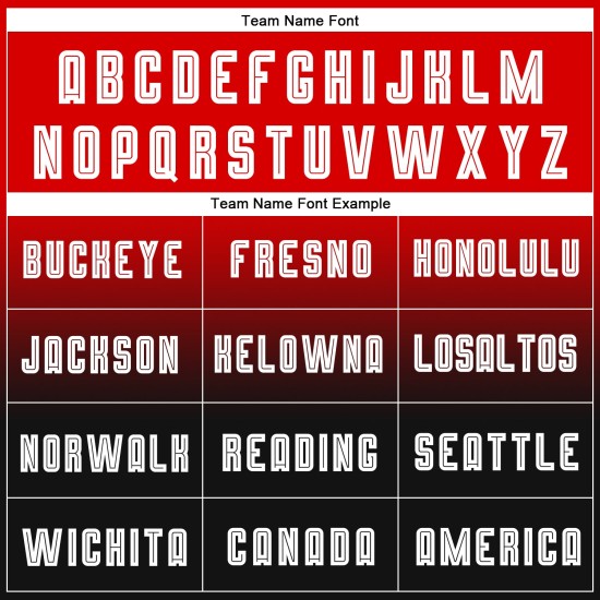 Jersey Uniform Weiß-Schwarz Lange Rot Fashion Sleeve Custom Fußball Fade Sublimation