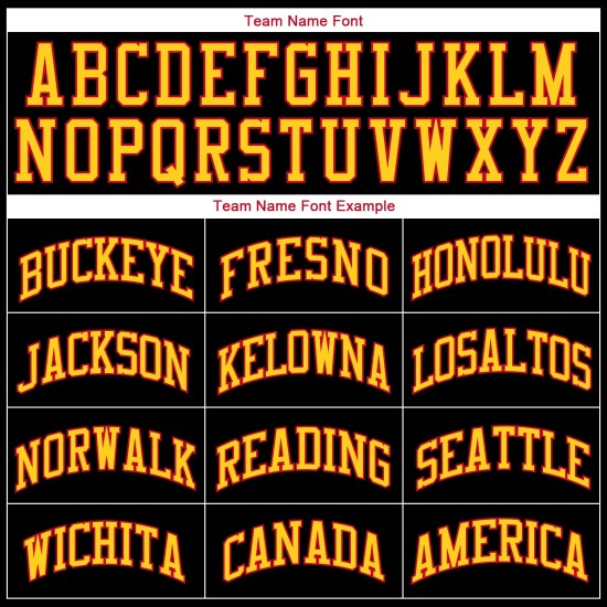 Rippstrick Jersey Custom Schwarz Rundhals Basketball Gold-Rot Rippstrick Jersey Custom Schwarz Rundhals Basketball Gold-Rot