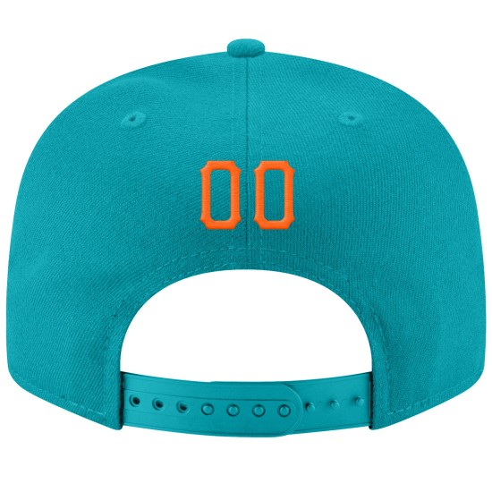 Snapback Custom Orange-Weiß Mütze Aqua Verstellbar Genäht Snapback Custom Orange-Weiß Mütze Aqua Verstellbar Genäht