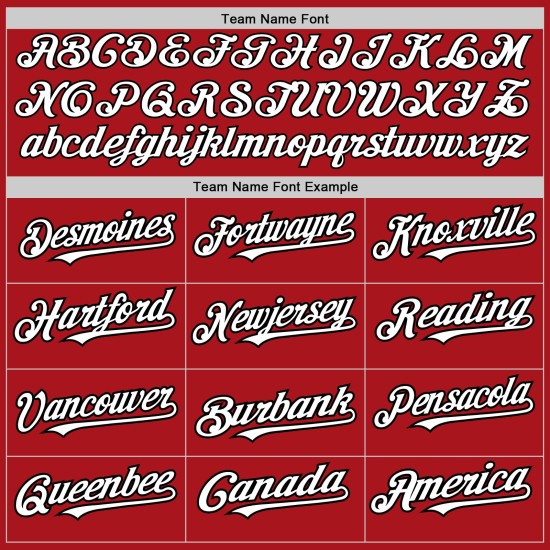 Nadelstreifen Custom Unisex Softball Rot Zwei-Knopf Schwarz Weiß Jersey Nadelstreifen Custom Unisex Softball Rot Zwei-Knopf Schwarz Weiß Jersey