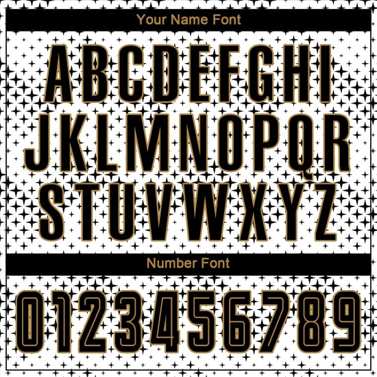 Uniform Weiß Fußball Sublimation Schwarz-Old Jersey Gold Custom