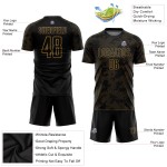 Uniform Gold Sublimation Fußball Altes Trikot Schwarz Custom