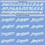 Nadelstreifen Weiß Blau Licht Baseball Custom Authentic Jersey Weiß