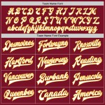 Bomber Custom Full-Snap Crimson Weiß-Gold Letterman Varsity Jacke Bomber Custom Full-Snap Crimson Weiß-Gold Letterman Varsity Jacke