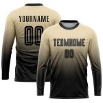 Schwarz Verblassen Fußball Uniform Custom Fashion Sublimation Creme Jersey