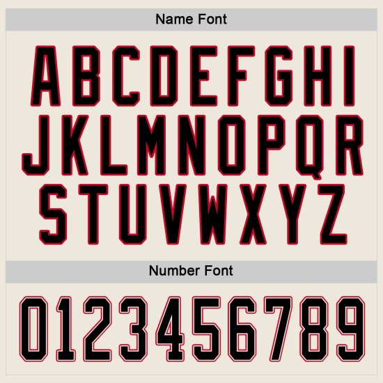 Creme Schwarz-Rot Hockey Custom Trikot Creme Schwarz-Rot Hockey Custom Trikot