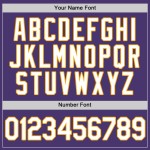 Baseball Trikot Authentic Custom Lila Weiß-Gold