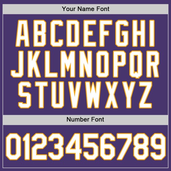 Baseball Trikot Authentic Custom Lila Weiß-Gold