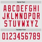 Weißes Hockey-Trikot in Rot, individuell Weißes Hockey-Trikot in Rot, individuell