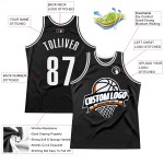 Basketball Throwback Custom Jersey Schwarz Weiß Authentisch Basketball Throwback Custom Jersey Schwarz Weiß Authentisch