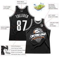 Basketball Throwback Custom Jersey Schwarz Weiß Authentisch Basketball Throwback Custom Jersey Schwarz Weiß Authentisch