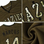 Baseball Camo-Schwarz Olive To Service Jersey Salute Authentic Custom Baseball Camo-Schwarz Olive To Service Jersey Salute Authentic Custom