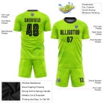 Neon Fußball Schwarz Grün Trikot Sublimation Custom Uniform