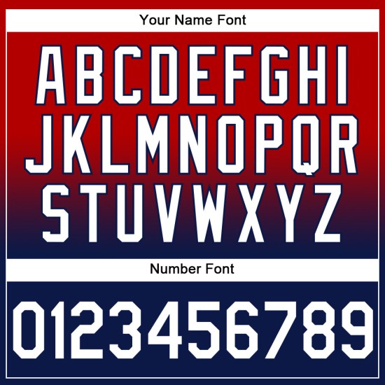 Rotes Sweatshirt Sportmode Individuell genähter Hoodie Pullover Weiß-Navy Fade