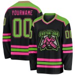 Hockey Custom Trikot Grün-Pink Schwarz Neon Hockey Custom Trikot Grün-Pink Schwarz Neon