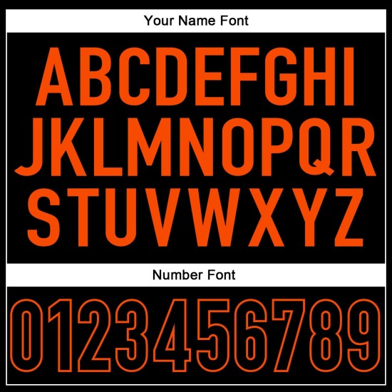 Fußball Custom Schwarz-Orange Schwarz Authentic Jersey Mesh