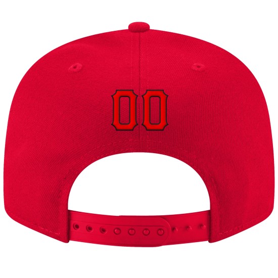 Rote verstellbare genähte Mütze Rot-Schwarz Custom Snapback Rote verstellbare genähte Mütze Rot-Schwarz Custom Snapback