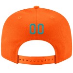 Aqua-Weiß genähte Snapback Custom Hat Orange verstellbar Aqua-Weiß genähte Snapback Custom Hat Orange verstellbar