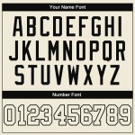 Baseball Authentic Custom Creme Creme-Schwarzes Trikot