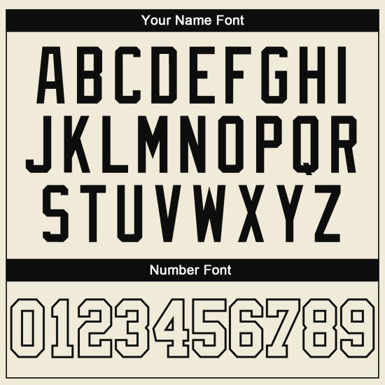 Baseball Authentic Custom Creme Creme-Schwarzes Trikot