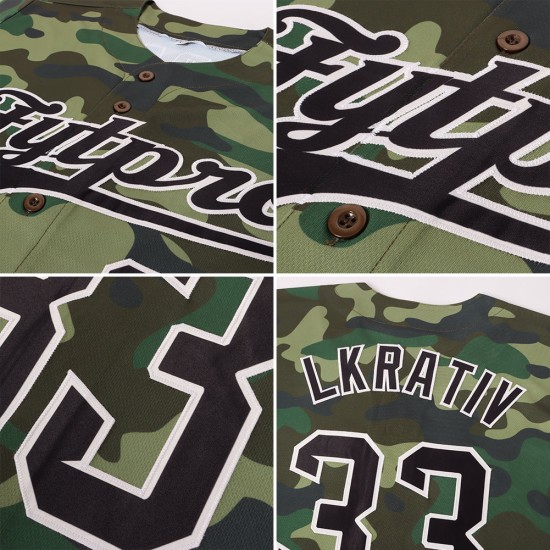 Authentisches Trikot Camo Cream To Baseball Black-City Salute Custom Service