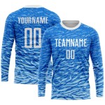 Sublimation Fußballtrikot Royal Uniform Weiß Custom