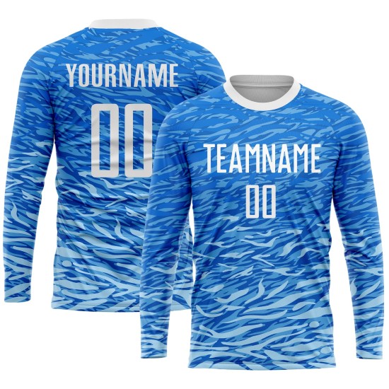 Sublimation Fußballtrikot Royal Uniform Weiß Custom