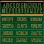 Jersey Grün-Old Custom Gold Fußball Sublimation Schwarz Uniform