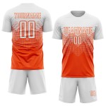 Orange Trikot Weiß Sublimation Custom Uniform Fußball