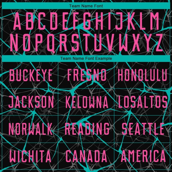 Sublimation Fußballtrikot Schwarz Uniform Pink-Aqua Custom