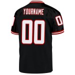 Schwarzes Jersey Mesh Throwback Custom Football Authentic Weiß-Rot Schwarzes Jersey Mesh Throwback Custom Football Authentic Weiß-Rot