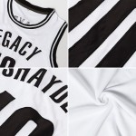 Schwarzes Custom-Trikot Throwback Basketball Weiß Authentic Schwarzes Custom-Trikot Throwback Basketball Weiß Authentic