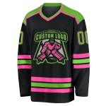 Hockey Custom Trikot Grün-Pink Schwarz Neon Hockey Custom Trikot Grün-Pink Schwarz Neon