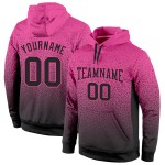 Hoodie Custom Stitched Pullover Schwarz Sweatshirt Fade Pink Sportmode