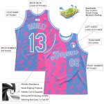 Jersey Blau-Weiß Authentic Rosa 3D Basketball Bäume Benutzerdefinierte Muster Licht Hawaii Palm Jersey Blau-Weiß Authentic Rosa 3D Basketball Bäume Benutzerdefinierte Muster Licht Hawaii Palm
