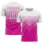 Dunkelrosa Trikot Uniform Weiß Fußball Sublimation Custom