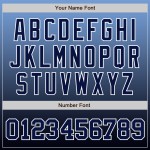 Fashion Fade Custom Jersey Marine-Weiß Authentic Baseball Hellblau