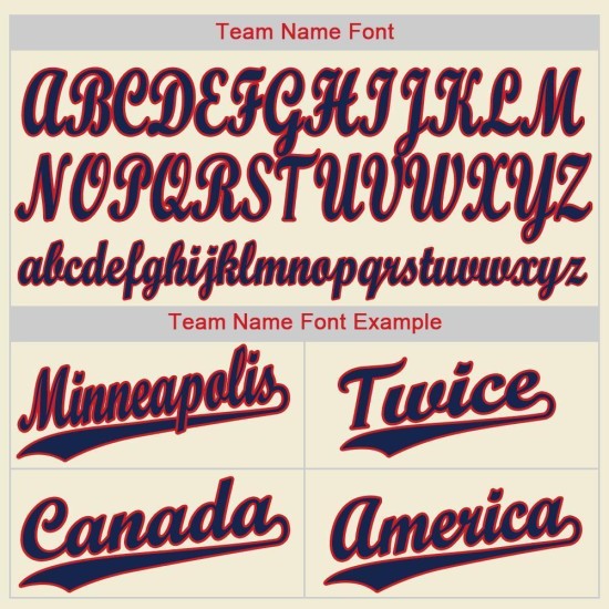 Jersey Navy Nadelstreifen Custom Navy-Rot Creme Baseball Jersey Navy Nadelstreifen Custom Navy-Rot Creme Baseball