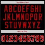 Benutzerdefinierte rot-grau authentische schwarze Jersey Baseball