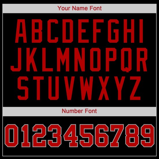 Benutzerdefinierte rot-grau authentische schwarze Jersey Baseball