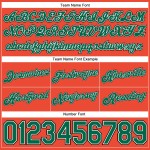 Shorts Custom Grün-Weiß Nadelstreifen Schwarz Basketball Authentic Orange Kelly