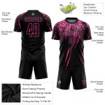 Uniform Sublimation Custom Schwarz Fußball Jersey Rosa Uniform Sublimation Custom Schwarz Fußball Jersey Rosa