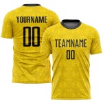 Sublimation Fußball Gold Schwarz Uniform Trikot Custom