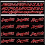 Benutzerdefinierte rot-grau authentische schwarze Jersey Baseball