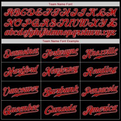 Benutzerdefinierte rot-grau authentische schwarze Jersey Baseball Benutzerdefinierte rot-grau authentische schwarze Jersey Baseball