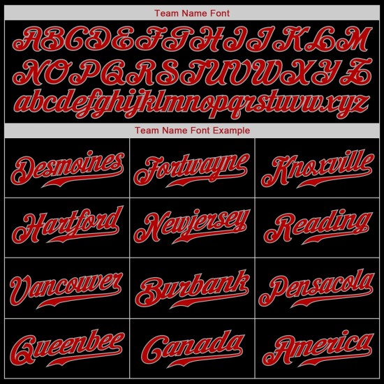 Benutzerdefinierte rot-grau authentische schwarze Jersey Baseball