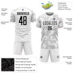 Fußball Custom Jersey Uniform Schwarz Sublimation Weiß