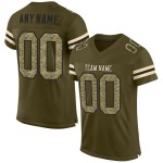 To Salute Football Camo-Schwarz Custom Authentic Service Olive Mesh Trikot